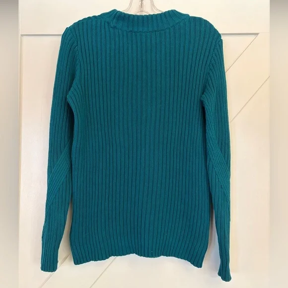 🔸Sandwich Teal Women's Crew Neck Sweater - Picture 4 of 6